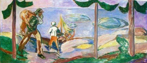 A caminho do barco - Freia Freze I (Edvard Munch) - Reprodução com Qualidade Museu