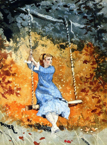 Garota em um balanço (Winslow Homer) - Reprodução com Qualidade Museu