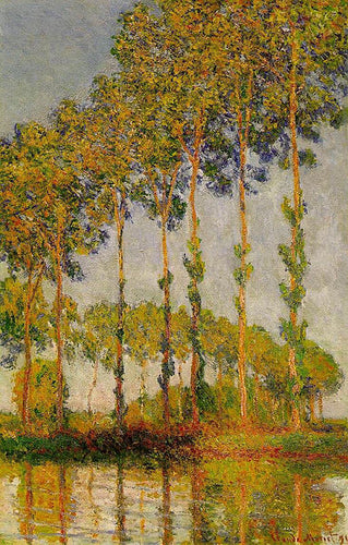 Poplars, Row no outono (Claude Monet) - Reprodução com Qualidade Museu