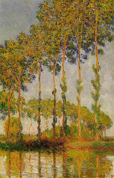 Poplars, Row no outono (Claude Monet) - Reprodução com Qualidade Museu