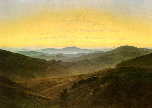 Montanhas gigantes (Caspar David Friedrich) - Reprodução com Qualidade Museu