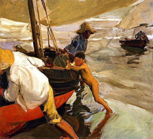 Morning Sun, Playa de Valencia (Joaquin Sorolla) - Reprodução com Qualidade Museu