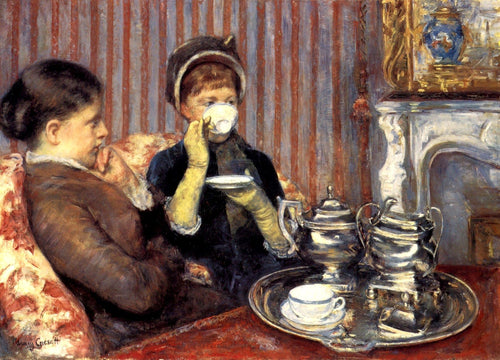 Chá das Cinco (Mary Cassatt) - Reprodução com Qualidade Museu