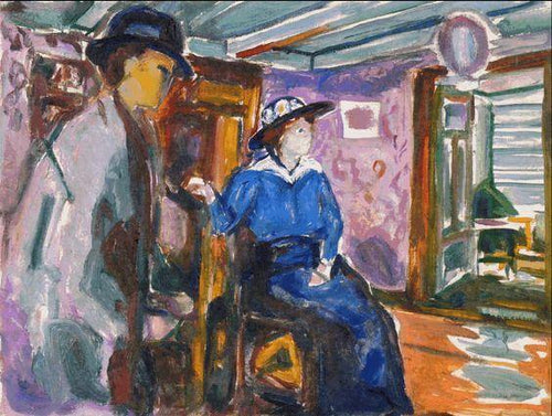Homem e mulher (Edvard Munch) - Reprodução com Qualidade Museu
