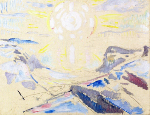 The Sun - Sketch (Edvard Munch) - Reprodução com Qualidade Museu