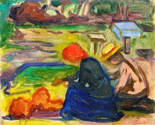 No Jardim (Edvard Munch) - Reprodução com Qualidade Museu