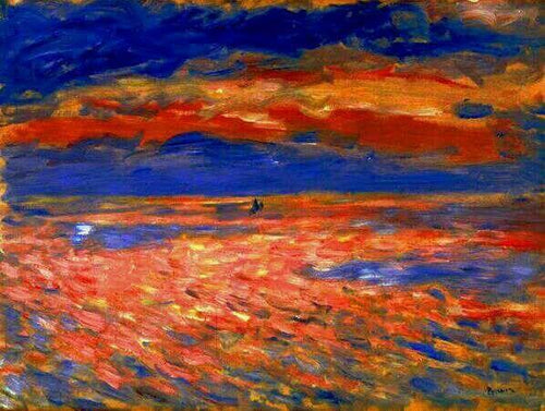 Pôr do Sol no Mar (Pierre-Auguste Renoir) - Reprodução com Qualidade Museu