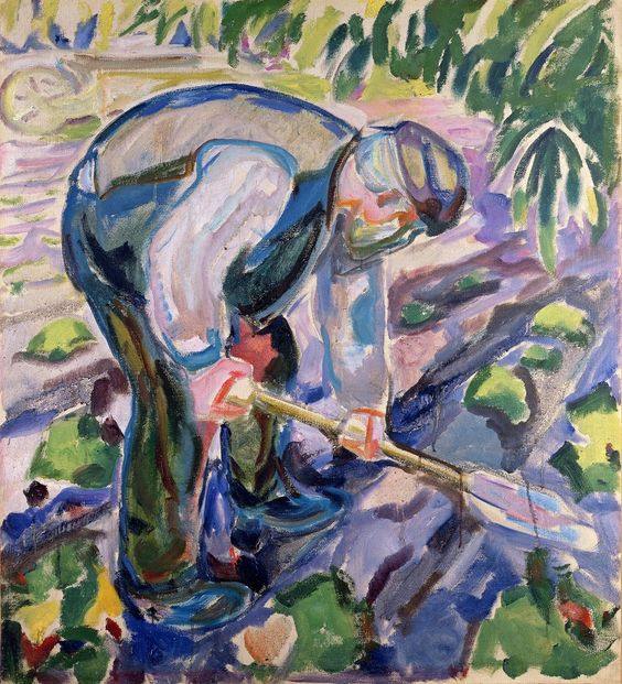 Homem Cavando (Edvard Munch) - Reprodução com Qualidade Museu