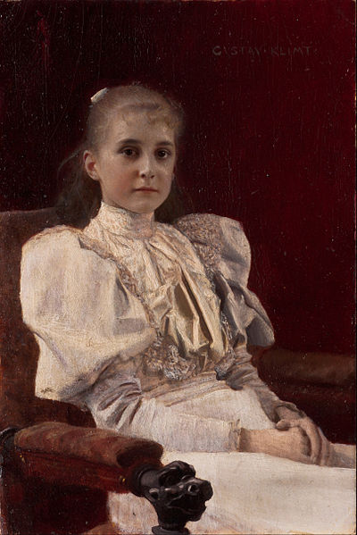 Jovem sentada (Gustav Klimt) - Reprodução com Qualidade Museu