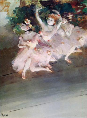 Três bailarinas (Edgar Degas) - Reprodução com Qualidade Museu