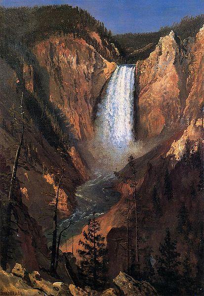 Lower Yellowstone Falls (Albert Bierstadt) - Reprodução com Qualidade Museu