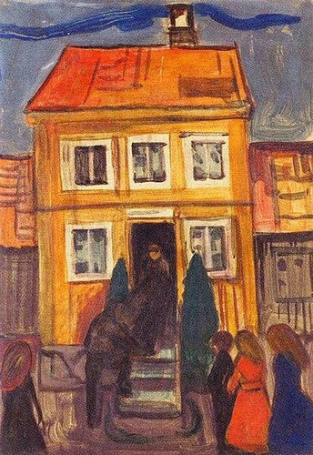 O caixão é realizado (Edvard Munch) - Reprodução com Qualidade Museu