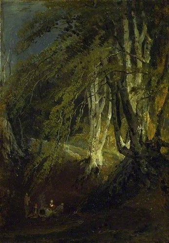 Madeira de faia com ciganos em volta de uma fogueira (Joseph Mallord William Turner) - Reprodução com Qualidade Museu