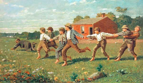 Snap The Whip (Winslow Homer) - Reprodução com Qualidade Museu