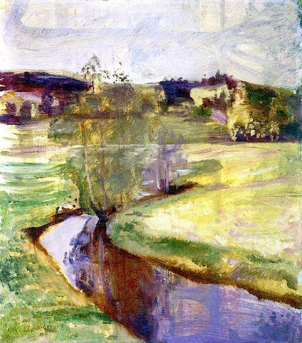 Paisagem da primavera norueguesa (Edvard Munch) - Reprodução com Qualidade Museu