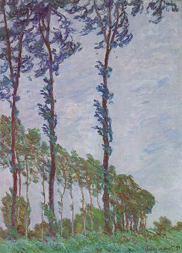 Choupos, efeito do vento (Claude Monet) - Reprodução com Qualidade Museu