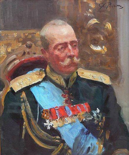 Retrato do membro do Conselho de Estado e General de Infantaria, Príncipe Alexander Petrovich de Oldenburg, Estudo