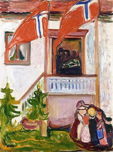 O funeral (Edvard Munch) - Reprodução com Qualidade Museu