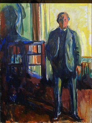 Auto-retrato com as mãos nos bolsos (Edvard Munch) - Reprodução com Qualidade Museu