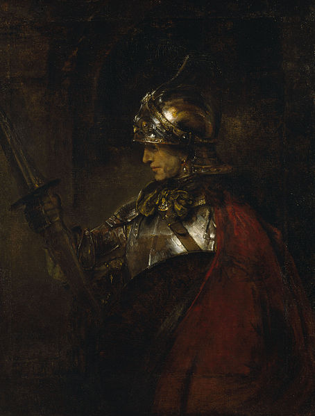 Um Homem de Armadura (Rembrandt) - Reprodução com Qualidade Museu