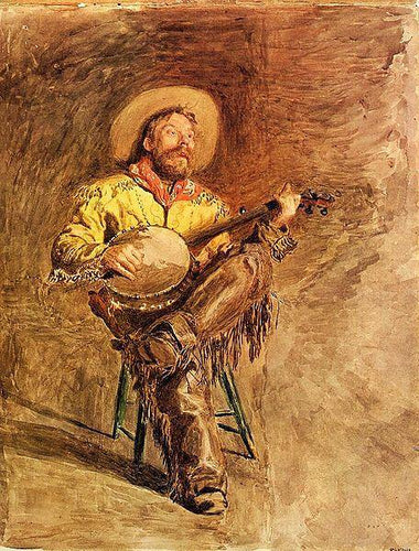 Canto de Cowboy (Thomas Eakins) - Reprodução com Qualidade Museu