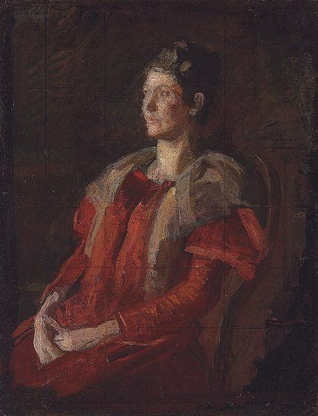 Estudo para um retrato da Sra. Charles L. Leonard (Thomas Eakins) - Reprodução com Qualidade Museu