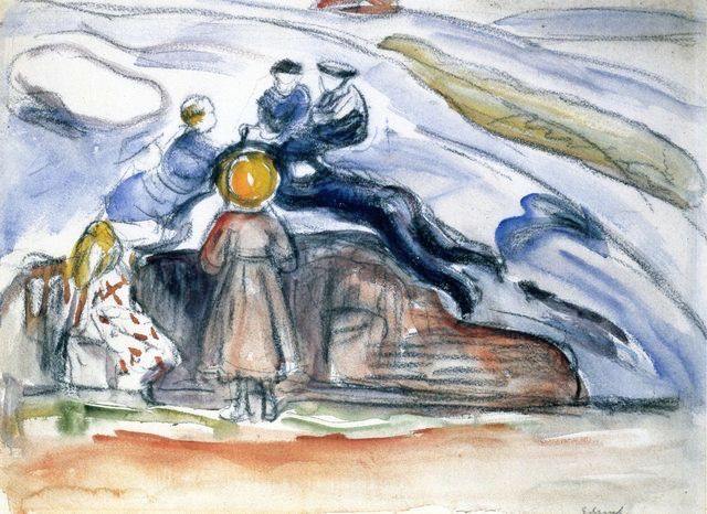 Crianças Brincando (Edvard Munch) - Reprodução com Qualidade Museu