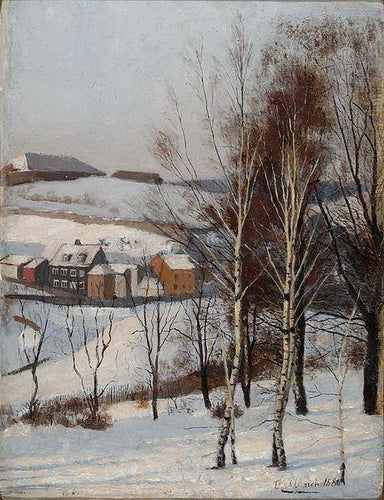 Vista de Fossveien (Edvard Munch) - Reprodução com Qualidade Museu