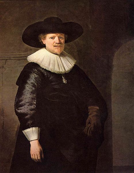 Retrato do escritor Jan Hermansz Krul (Rembrandt) - Reprodução com Qualidade Museu