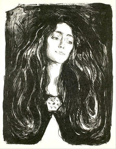 O broche - Eva Mudocci (Edvard Munch) - Reprodução com Qualidade Museu