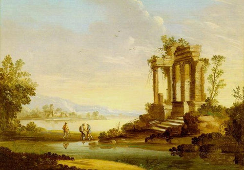 Paisagem com ruínas de Templein (Caspar David Friedrich) - Reprodução com Qualidade Museu