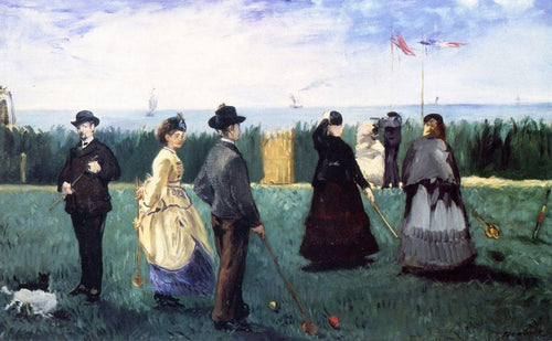 Croquet At Boulogne (Edouard Manet) - Reprodução com Qualidade Museu