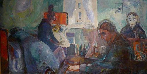A morte do boêmio (Edvard Munch) - Reprodução com Qualidade Museu