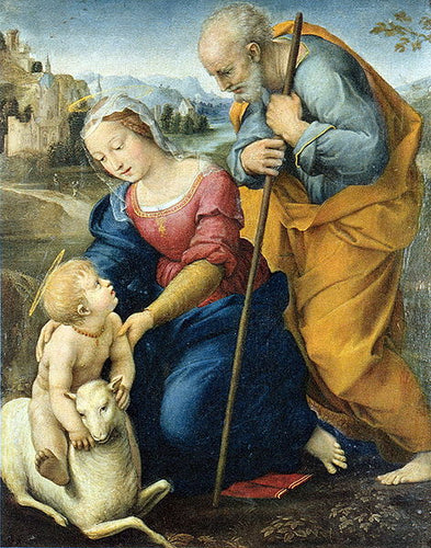A Sagrada Família com um Cordeiro (Rafael) - Reprodução com Qualidade Museu