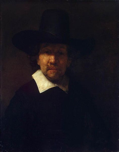 Retrato de Jeremias De Decker (Rembrandt) - Reprodução com Qualidade Museu