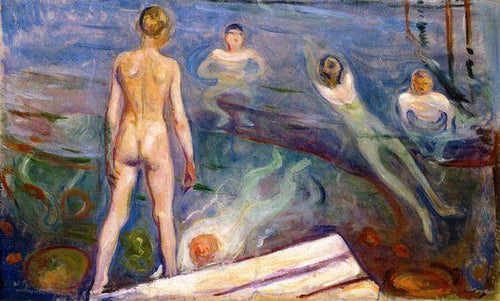 Tomando banho para meninos (Edvard Munch) - Reprodução com Qualidade Museu