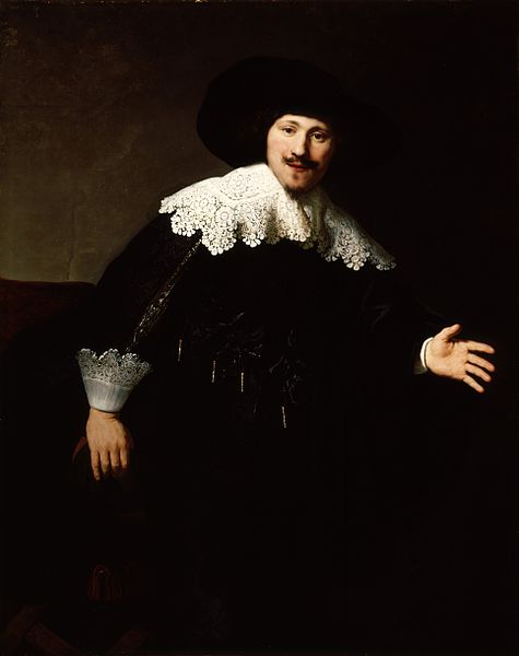 Retrato de um homem se levantando de sua cadeira (Rembrandt) - Reprodução com Qualidade Museu