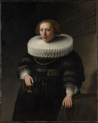 Retrato de uma mulher (Rembrandt) - Reprodução com Qualidade Museu