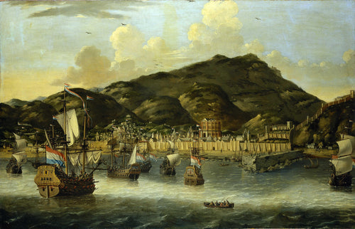 Navios holandeses de Trípoli (Reinier Nooms) - Reprodução com Qualidade Museu