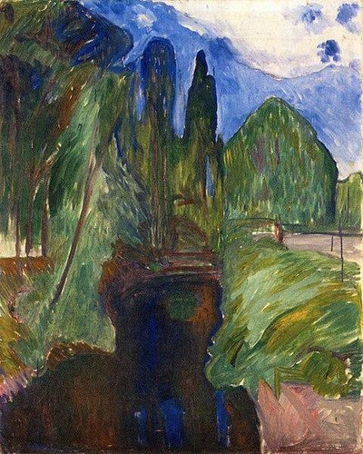 Paisagem do Parque (Edvard Munch) - Reprodução com Qualidade Museu