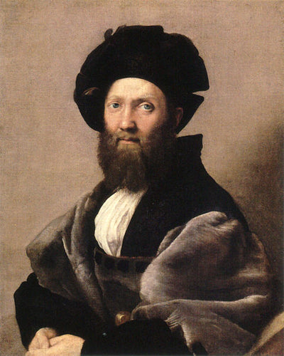 Retrato de Baldassare Castiglione (Rafael) - Reprodução com Qualidade Museu