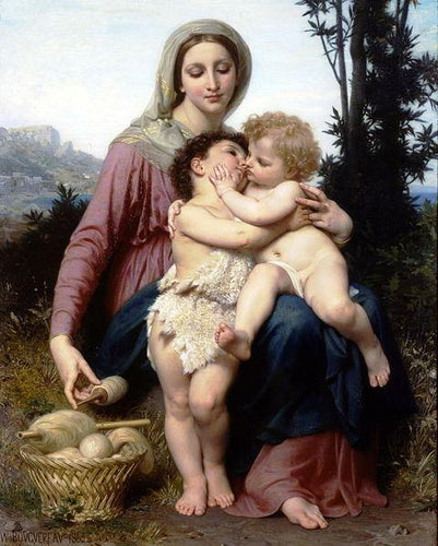 familia sagrada (William-Adolphe Bouguereau) - Reprodução com Qualidade Museu