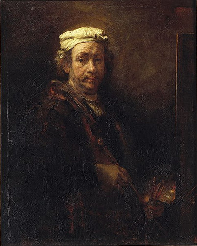 Auto-retrato como cavalete (Rembrandt) - Reprodução com Qualidade Museu