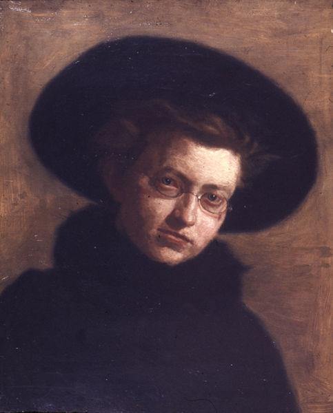 Garota com um chapéu grande - Retrato de Lillian Hammitt (Thomas Eakins) - Reprodução com Qualidade Museu