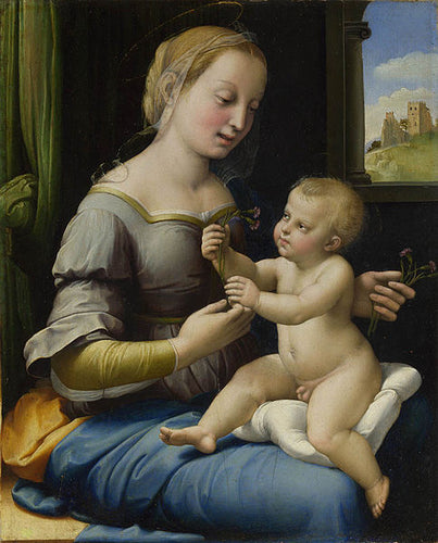 Madonna dos rosas (Rafael) - Reprodução com Qualidade Museu