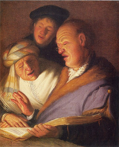Os três cantores (Rembrandt) - Reprodução com Qualidade Museu