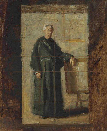 Estudo para o retrato do reverendo John J. Fedigan (Thomas Eakins) - Reprodução com Qualidade Museu