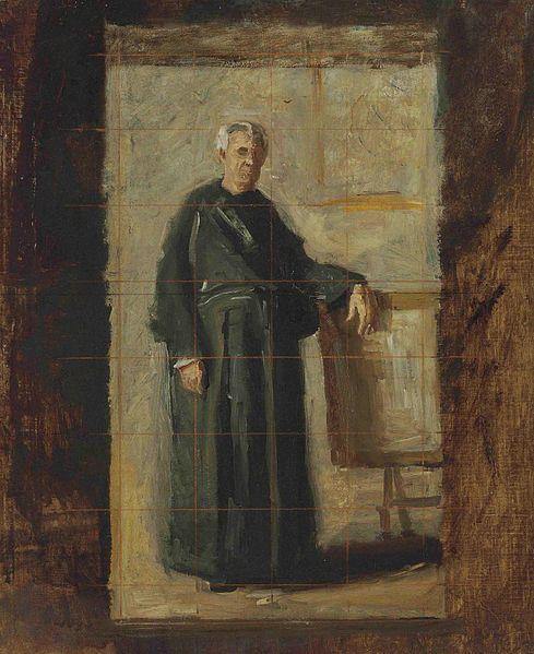Estudo para o retrato do reverendo John J. Fedigan (Thomas Eakins) - Reprodução com Qualidade Museu