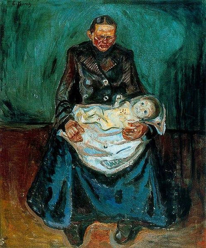 Herança - Mulher com filho doente (Edvard Munch) - Reprodução com Qualidade Museu