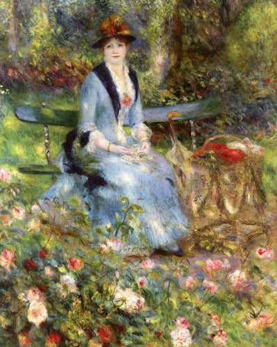 Entre as rosas (Pierre-Auguste Renoir) - Reprodução com Qualidade Museu